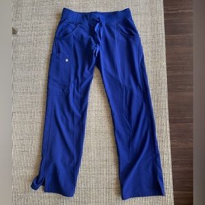 Figs Kade Cargo Scrub Pants- size XS Petite- Blue